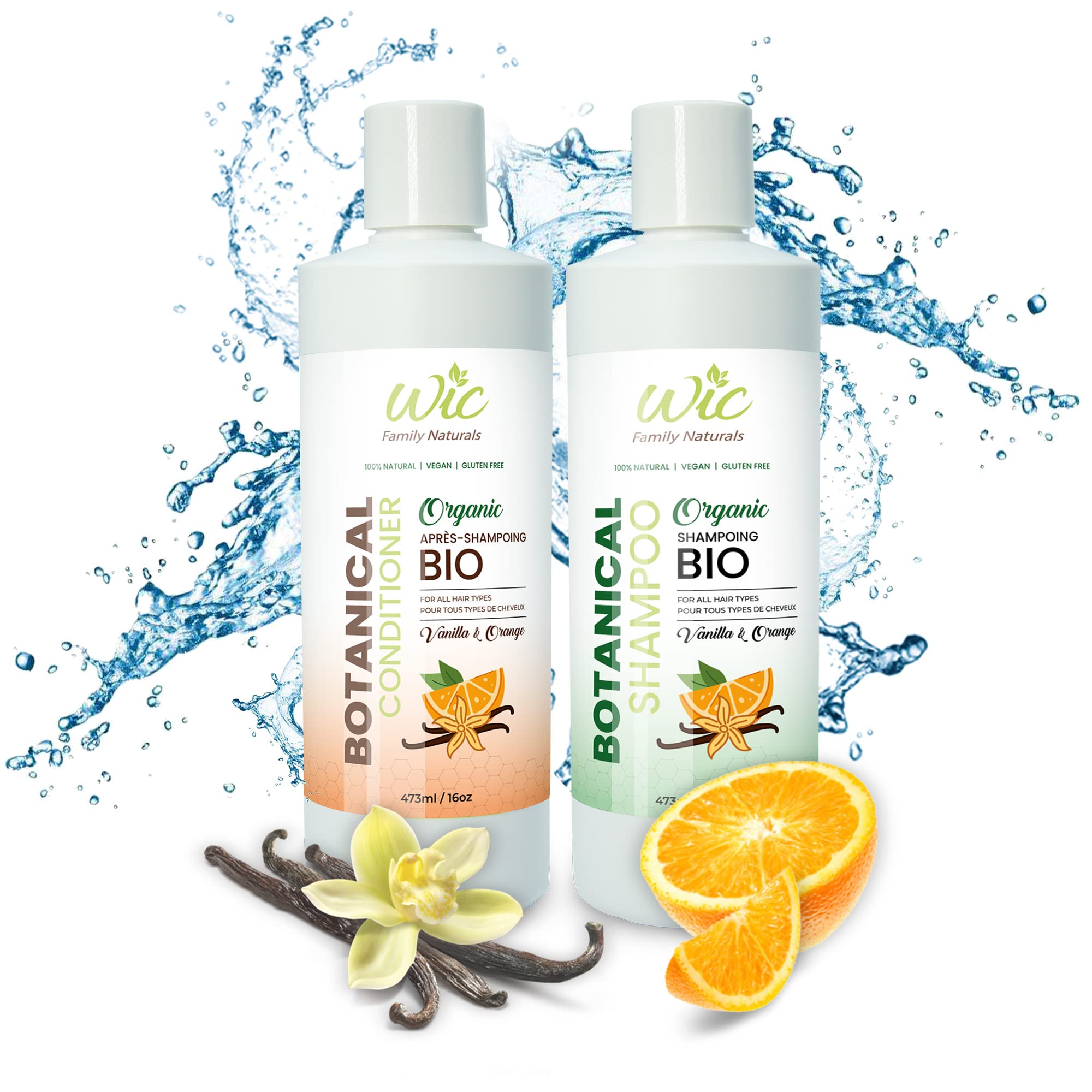 Botanical Organic Shampoo & Conditioner by WIC Family Naturals